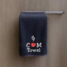 1pc 35*75cm Super Soft Embroidered Letter Funny Face Towel, Suitable For Boyfriend, Honeymoon Gift, Thanksgiving, Christmas, Valentine's Day, Partner's Birthday, Wedding Anniversary, White Elephant, Gag Gift - Multicolor - View 7