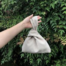 Borsa compatta e versatile classica, gilet in velluto a coste di colore solido alla moda, leggera e pratica per uscite casual ed eventi - Albicocca - Visualizzare 2