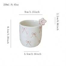 陶瓷杯 咖啡杯 水杯 马克杯 茶杯 无盖 适用于茶饮 会议室 办公室 个人 专用 日式风格 - 彩色 - 查看 8