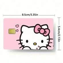 2张/套卡通借记卡/信用卡贴纸，可移除PVC保护贴纸，DIY贴纸，压花材料，防皱，超薄设计，无气泡，适用于银行卡和交通卡