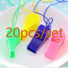 100pcs Random Color Party Whistles, Birthday Party Themed, Football/Basketball Whistles, Birthday Gifts, Wedding Cheering Props - Plastic Whistle - View 5