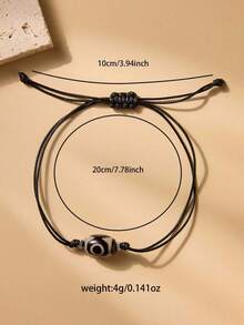 1件装女士休闲百搭可调节手链，配有多个吊坠 - 手繩 - 查看 2