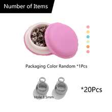 精美包装的20颗304不锈钢镀金竖向穿孔珠套装，可调节珠子，定位珠，隔珠，吊坠连接珠，DIY女士不锈钢首饰项链、手链隔珠手工配件 - 平行型珠子 - 查看 11