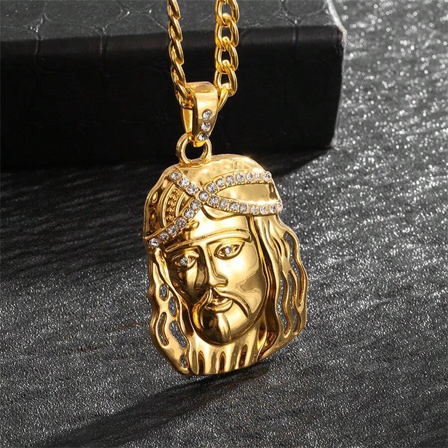 1PC New Fashionable And Exquisite Christ The Savior Jesus Men And Women Religious Prayer Pendant Necklace Lucky Amulet Jewelry Gift - Fashion - View 1
