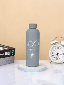 1pc Customized Double-Layer Stainless Steel Coffee Cup/Soda Bottle, Sports Insulated Water Bottle, 500ml/17oz Personalized Name Cup, Multiple Colors Available, Suitable As Back To School, Holiday And Birthday Gift For Boys And Girls