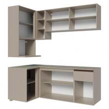 Cocina Integral Completa Modular Madesa Nice 265cm Crema 10 - Beis - Ver 11