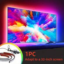 1pc 24-Inch RGB LED Monitor Backlight Strip, USB Powered, Suitable For Home Decor, Gaming Room, Esports Environment (Random Button Style) - Multicolor - View 14