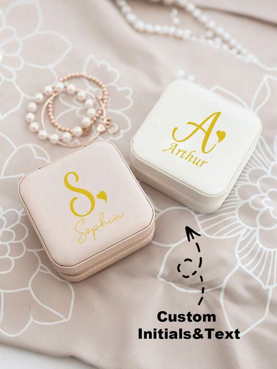 1 Hộp đựng trang sức cá nhân hóa, Hộp đựng trang sức du lịch, Hộp đựng trang sức mạ vàng 26 chữ cái, Quà tặng tùy chỉnh cho sinh nhật, Ngày Valentine, Đám cưới, Tên tùy chỉnh, Hộp đựng trang sức màu hồng, Hộp đựng trang sức màu đen, Hộp đựng màu trắng, Hộp đựng trang sức nữ màu xanh dương, Hộp đựng dây chuyền màu đỏ hồng, Đa chức năng, Bền, Trang trí, Có thể tái sử dụng, Thanh lịch & Thời trang, Chất lượng cao, Nhiều màu sắc, Thích hợp cho Ngày Valentine, Ngày của Mẹ và các dịp khác. - Nhiều màu - Xem 1