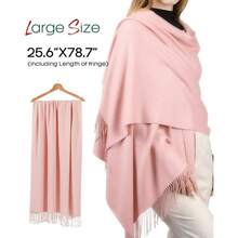 FURTALK Winter Scarf For Women Pashmina Shawl Wraps Soft Warm Fashion Blanket Scarves Gifts - 09-嬰兒粉紅 - 查看 4