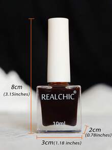 REALCHIC 10ml/Pcs,2026 New Arrival Translucent Amber Brown Nails, Water Based Nail Polish,Fast Dry,Long Lasting,Peel Off,Autumn/Winter Colors,Manicure Nails Art For Women & Girls - Cà phê nâu - Xem 5