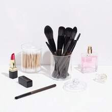 透明棉签盒，化妆棉收纳盒，桌面防尘卸妆棉收纳盒，粉扑和化妆棉容器 - 無色 - 查看 7