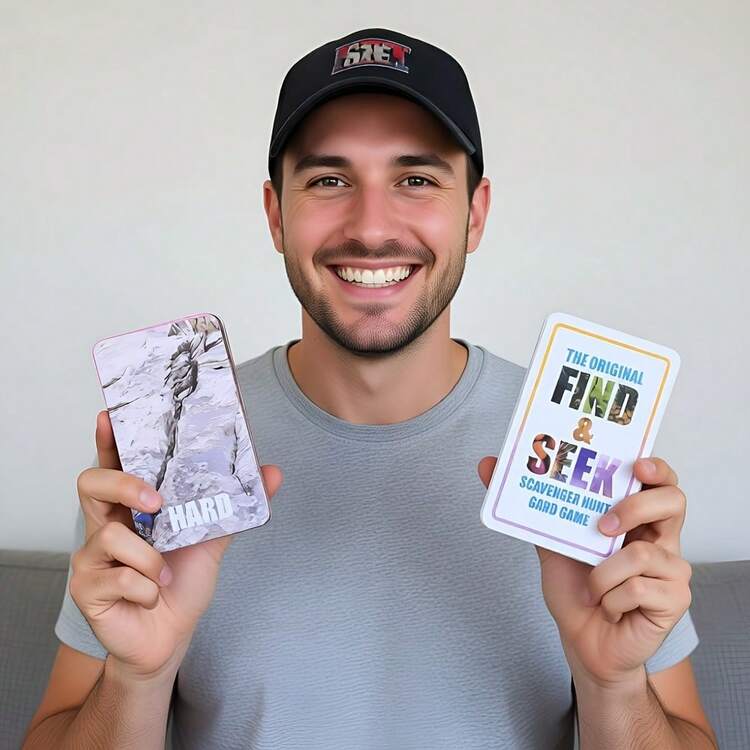 高级寻宝游戏卡牌游戏（14岁以上）——独特的拍照和任务挑战，为生日和聚会增添乐趣 - 彩色 - 查看 6