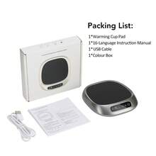 Hailicare USB Temperature Maintaining Cup Pad, Smart Constant Temperature Touch Heating Coaster, 3 Temperature Settings, Suitable For Water, Milk Tea, Coffee And Other Beverages, Home And Office Use, Can Be Given As Christmas Gift To Parents And Friends