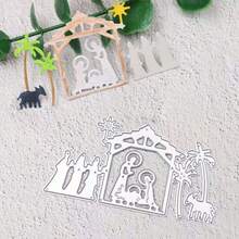1 Pc The Birth Of Jesus Die - Ideal For Papercrafting, Card Making, Scrapbooking And DIY Album Decorating, The Die Features Metal Construction! - Multicolor - View 2