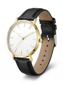 3pcs/Set Unisex Men Women Black & Gold White & Gold Metal Mesh Strap & Extra Leather Strap Fashion Business Casual Quartz Wristwatches With Extra Strap & Removal Tool Unisex Watches For Men/Women Wristwatches For Men Women Suitable For Daily Wear, Business Occasions, Casual Outings As Birthday Gifts, Valentine's Gifts, Christmas Gifts, Anniversary Gifts - one-size - View 3