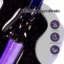 YTD Likomey Gel Nail Polish,15ml Secret Purple Glitter Nails Gel,Fall Winter Shiny Sparkly Salon Home DIY Manicure UV Color Varnish,SF442 - ColorGG - 查看 6