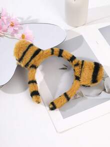 1pc Cute Plush Cat Ear Headband, Sexy Party Costume Accessory - Multicolor - View 3