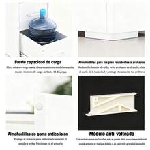 Archivero MDF 3 Gavetas Con Llave Económico | Oficina Hogar | Mueble Organizador Documentos |  Resistente Práctico - Blanco - Ver 6