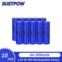 SUSTPOW Baterai Isi Ulang AA/AAA NI-MH NiMH untuk Mainan/Remote Control/Kamera/Alat Cukur, Daya Tahan Siklus Tinggi, Paket Kombinasi Multi-Bagian, Penting untuk Rumah dan Kantor - A A - View 8