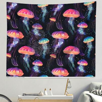 一幅印花挂毯，可用作房间装饰旗、墙饰、壁画、家居装饰或宿舍装饰。也适用于各种节日派对。