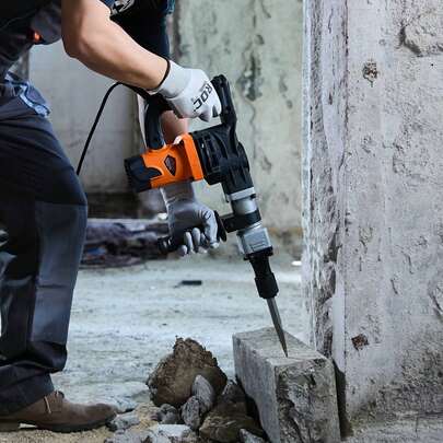 Demolition Jack Hammer 1400W Electric Jackhammer Heavy Duty 2900 BPM Concrete Breaker 2pcs Chisels Bits Chipping With Case Gloves,Garden Tools, Gardening Tools For Garden