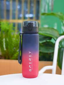 1pc 600ml/26oz Gradient Drinking Cup With Time Scale, 4 Colors Available, Minimalist & Elegant Design, With Handle Strap For Easy Carrying, Compact Size Fits In Backpack Pockets, Caution Fragile, Suitable For School, Outdoor Sports, Running, Fitness, Daily Commute, Travel, And Everyday Use - Multicolor - View 15