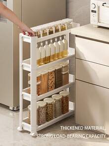 1个门后置物架，多层置物架，多功能移动推车，适用于厨房、浴室、客厅等多种场景，大容量置物架 - 彩色 - 查看 1