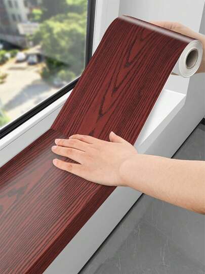 Premium Waterproof Wood Grain Self-Adhesive Sticker - Easy To Apply, Durable Wallpaper For Furniture Renovation, Perfect For Kitchen Cabinets, Tables, Doors & More - Natural Finish For Home Decor, Wood Appliques For Furniture(3.9"X393.7") ﻿