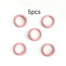 23毫米多色金属珐琅圆形弹簧扣开口吊坠，适用于钥匙链、手机挂绳、耳机盒及其他配件 - 彩色 - 查看 36