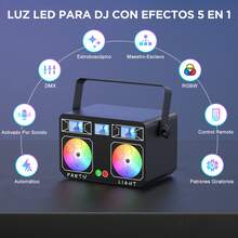 Luces láser para DJ, luces de fiesta, luz láser RGB a todo color para escenario, máquina para espectáculos de luces láser con patrones, control remoto por voz DMX para bodas, iglesias, clubes, fiestas, discotecas, bares, escenarios de clubes, DJ, KTV, karaoke. - Tipo de Enchufe A USA (110-127V) - Ver 3