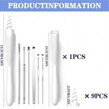 Ear Wax Removal Tool 2025 Q-Grips Ear Wax Removal Reusable And Washable Replacement Soft Silicone Tips For Cleaner Earwax Ear Wax Removal Kit Contains 7 Types Of Ear Cleaner Tools White - trắng - Xem 8