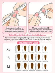 10片法式手工杏仁形美甲贴纸，渐变亚克力假指甲贴纸，DIY美甲贴纸套装，Y2K全息风格，纯色裸色、粉色、酒红色，唇印、蝴蝶结、爱心图案，光滑表面，全覆盖假指甲，可重复使用的美甲用品，适用于美甲沙龙、女孩和女士日常美甲、节日派对和礼物、情人节礼物、女孩礼物、美甲套装、美甲用品 - 彩色 - 查看 8