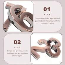 Hemobllo Nmeros De Casa Adhesivos Digitales 0-9 Para Puertas Y Negocios Fcil Instalacin Sin Tornillos Tamao Ideal Para Direccin Exterior E Interior - como se muestra en la figura - Ver 4