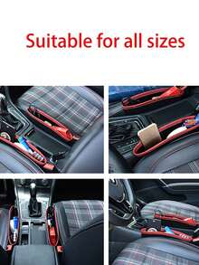 Multi-Functional Car Seat Gap Storage Box, Made Of Durable Quality Materials, Easy To Install In The Seat Crevice To Save Space. Features Multiple Compartments And Pockets To Conveniently Store Sewing Tools, Phones, Wallets, Keys, And Other Items. Also Includes A Detachable Sewing Tool Kit To Handle Unexpected Situations Like Repairing Damaged Clothing Or Seats. - A - View 8