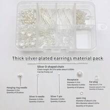 Gold-Tone Faux Pearl Earring Making Kit, DIY Jewelry Craft Supplies For Customized Earrings, Studs, Drops - Earring Material Pack - View 7
