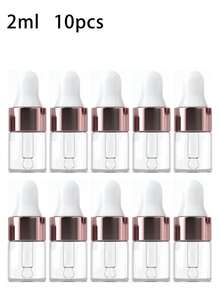 50/30/10/5pcs Set Rose Gold Mini Glass Dropper Bottles, Refillable Transparent Essential Oil Bottles With Dropper, Travel Size Vials, Tincture Bottles With Caps, Suitable For DIY Cosmetics, Perfume, Liquid Samples, Travel, Home Decor, Weddings, Parties, Birthdays, Gifts For Men, Parents, Friends, New Year, Accessories, Fun Gifts, Travel Essentials - Pink - View 28