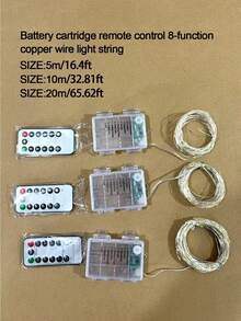 أضواء جنية تعمل بالبطاريات، 8 أوضاع 50/100/200 LED سلك فضي IPX6 مقاوم للماء أضواء خارجية، مناسبة لعيد الحب، عيد الفصح، التخييم، أعياد الميلاد، السياجات، الحدائق، الحفلات، ديكورات الزفاف، أبيض دافئ/أبيض/متعدد الألوان - متعدد الألوان - مشاهدة 11