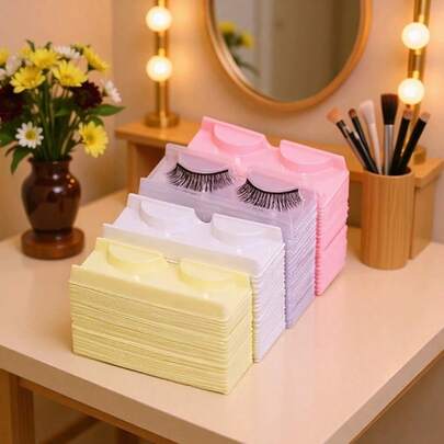 10/15pcs Multi-Color Mini Eyelash Boxes, Fake Eyelash Packaging Boxes, Convenient Eyelash Display Boxes (With Lid), Suitable For Eyelash Enthusiasts, Cosmetic Essentials