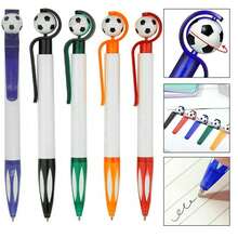 Football Shaped Retractable Ballpoint Pen, Smooth Writing For Office, Daily Use, Advertising Giveaway, Stationery Gift For Football Fans, Assorted Styles And Colors - Multicolor - View 3