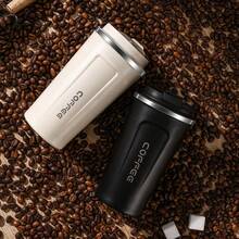 WORTHBUY 1 pezzo Bottiglia termica da 510 ml con coperchio, tazza da caffè in acciaio inossidabile 304 a doppio strato, borraccia da viaggio resistente al calore, tazza da bere portatile a tenuta stagna, mantiene acqua, latte e caffè caldi, adatta per studenti e adulti, da usare in casa, a scuola, in ufficio, per sport, picnic, campeggio e in auto - Multicolore - Visualizzare 15