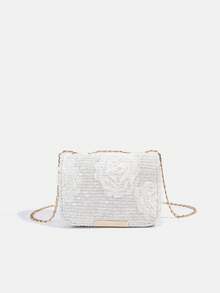 1pc Girls' New Lace Flower Fashion Sequin Crossbody Bag, Stylish Sequins Shoulder Bag, Evening Clutch, Chain Bag, Lipstick Pouch, Coin Purse, Wallet, Suitable For Daily, Party, Travel, Ideal Gift - Multicolor - View 11