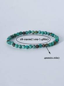 1pc 4mm Mini Energy Stone Charm Bracelet, Natural Stone Layered Bracelet, Agate Beads Yoga Healing Bracelet Jewelry For Women Men Best Friend Gift, Festival Gifts - Multicolor - View 29