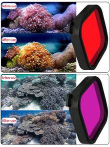 1个潜水滤镜镜头配件，兼容GoPro 10/GoPro Hero 9防水运动相机 - 彩色 - 查看 5