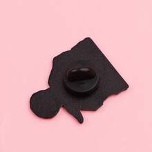 Animals Cats Quotes Enamel Pin Cute Dog Otter Brooch Alien Pins Lapel Pin Badge On Backpack Clothing Accessories Jewelry Friends Gifts - Black - View 6