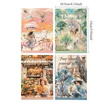 80 Sheets (4 Books) Seasonal Sticker Book Junk Journal Supplies - Spring Summer Autumn Winter Series PET Junk Journal Sticker For Scrapbooking Junk Journals Embelishment Stickers - Multicolor - View 8