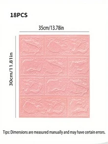 Brick Wall Stickers, Self-Adhesive Waterproof Easy To Clean, Anti-Collision Soundproof, Modern Style, Suitable For Living Room, Bedroom, TV Background Wall, DIY Decoration, Wall Renovation, Upgrade The Feel! Suitable For Birthday, Anniversary, Valentine's Day, Christmas, Wedding And Other Occasions. Also Suitable For Back To School Season, Graduation Season, Halloween, Christmas, National Day Party, Gathering, Teacher's Day Gifts, Etc. - Coral Orange - View 13