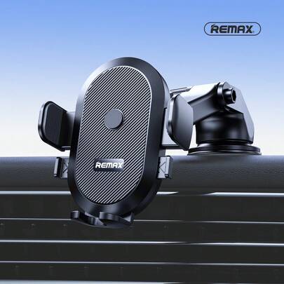  Soporte de teléfono para coche con ventosa Remax, montaje en el salpicadero con bloqueo de un solo clic, rotación de 360°, ajustable, no bloquea la vista, compatible con teléfonos de 4-7 pulgadas, accesorios para el coche, artículos esenciales para el coche