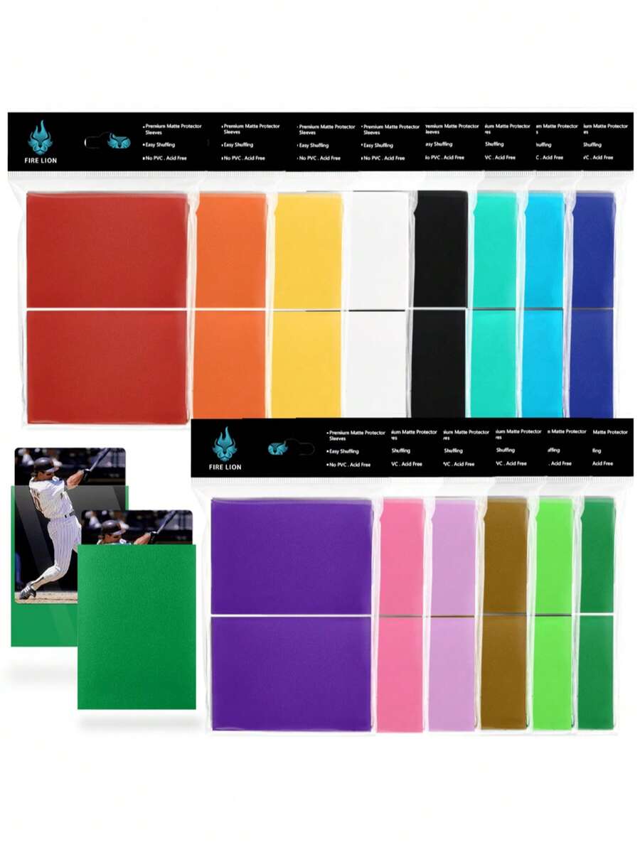 Bộ 100/50 bao đựng thẻ mờ 66*91mm, thiết kế tùy chỉnh, vỏ bảo vệ phù hợp cho các trò chơi thẻ bài/trò chơi trên bàn/thẻ sưu tầm, bảo vệ thẻ bóng chày, chất liệu cao cấp, thiết kế độc đáo, quà tặng tuyệt vời cho năm mới/mùa tựu trường/sinh nhật. - Nhiều màu - Xem 1