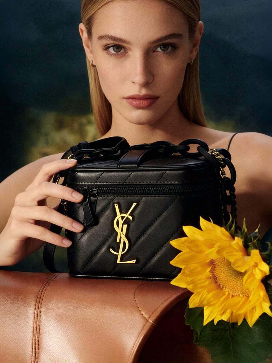 Yves Saint Laurent Black Luxury Handbag, Cosmetic Storage Box, Large Capacity, Classic Design. The Perfect Choice To Gift To Family And Friends, Especially Suitable For Holidays And Anniversaries. - Gold - View 1