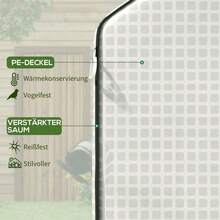 Replacement PE Film, Replacement Cover With UV Protection, Roll-Up Door, Side Windows, Greenhouse Film For Greenhouses And Tomato Houses, 140 X 73 X 190 Cm, White - White - View 7